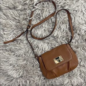 michael kors brown leather crossbody